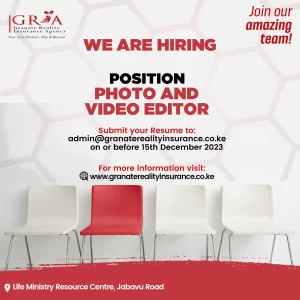 We are Hiring Photo & Video Editor